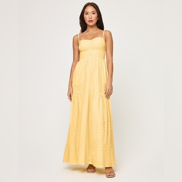 LSPACE Mallorca Yellow Dress L - Picture 2 of 7